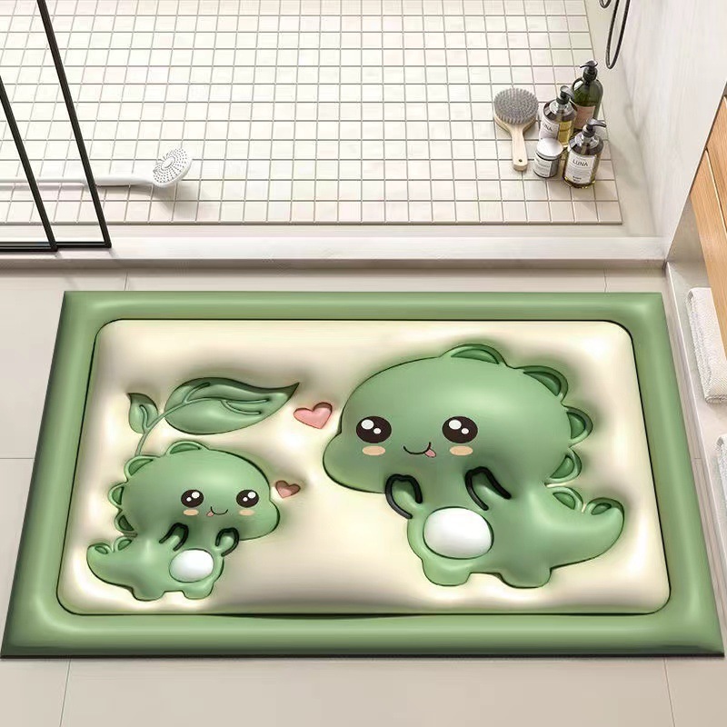 漫画吸収性マット浴室トイレドア珪藻泥フロアマット滑り止め速乾性フットマットドアマットトイレホームカーペット|undefined