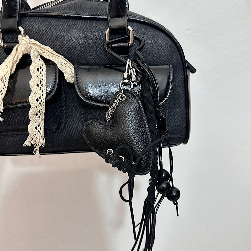 Cuero amor tejido de cuerdas de cuero de cuero