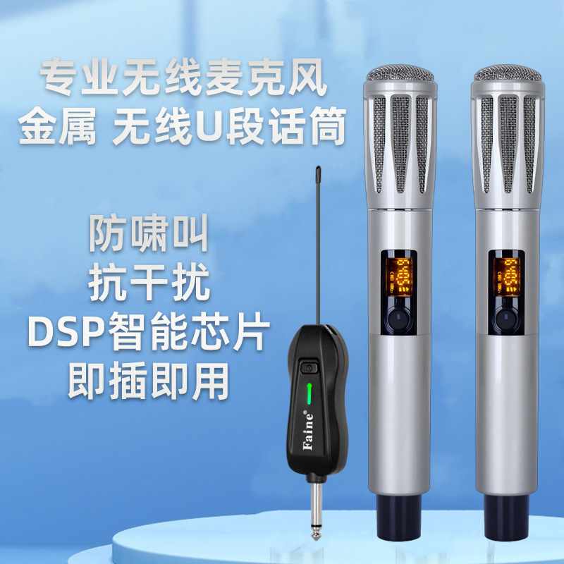 无线麦克风家庭KTV唱歌舞台主持演讲K歌会议音箱一拖二话筒专业