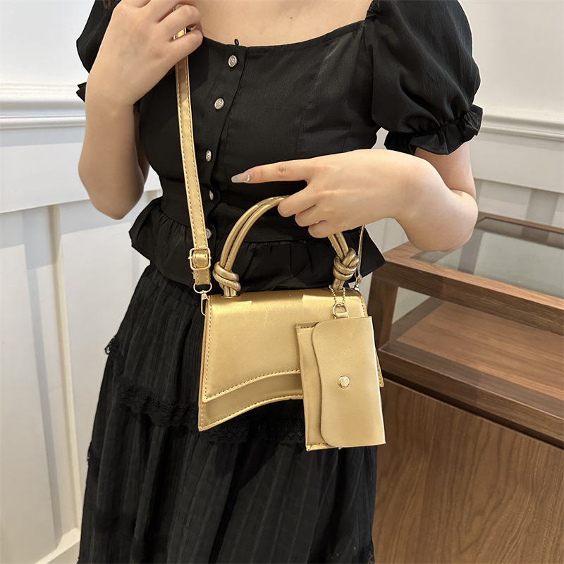 Moteveske for kvinner 2024 ny trend mote skulder enkel uformell crossbody ensfarget mor og barn-veske_voghion.com