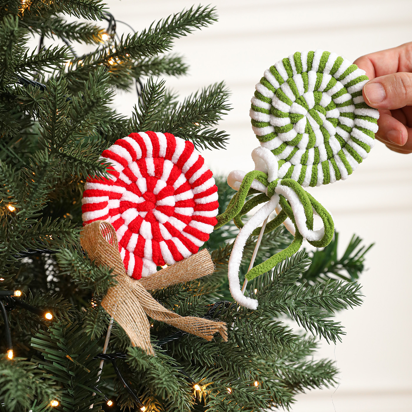 Nuevos dulces de espuma Lollipop peluche pincha decoración de Navidad decoración de árbol de Navidad arreglos de flores festivos