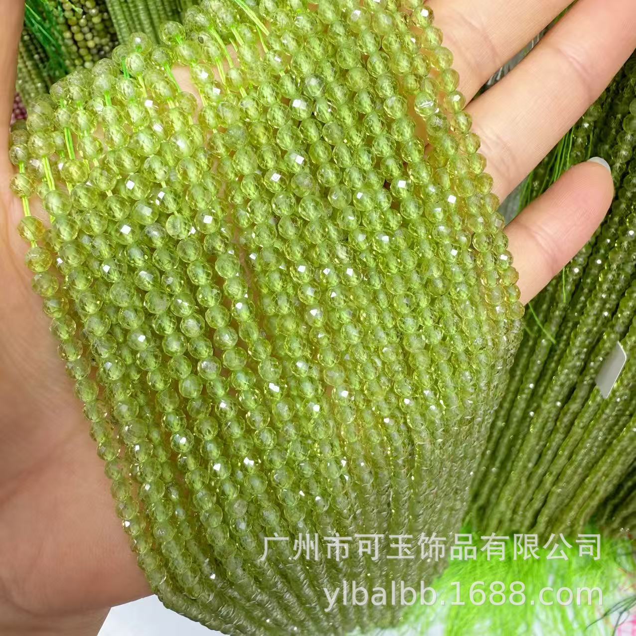 メーカー卸売天然ペリドット丸玉、算盤玉、角砂糖型、長方形、異形カット、光沢仕上げDIYジュエリーアクセサリー