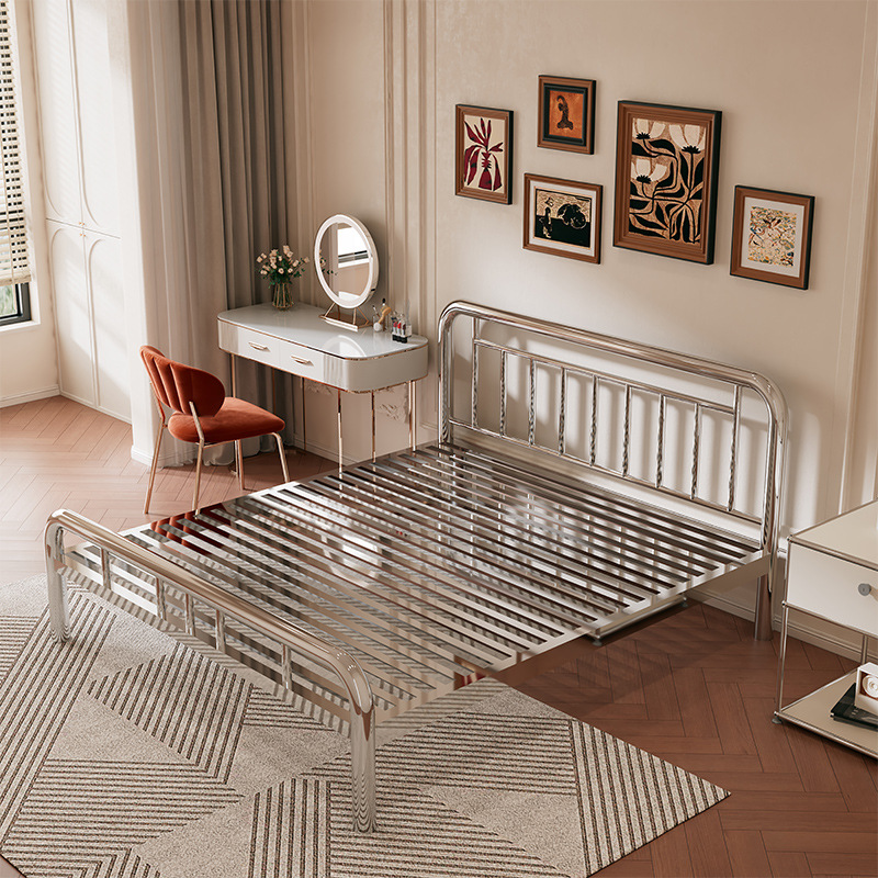 201 stainless steel bed frame + 23 beams