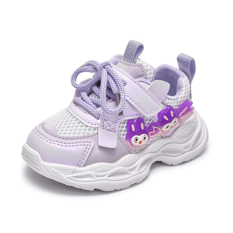 2026 primavera y otoño nuevas zapatillas deportivas de niñas respirables mallas de dibujos animados princesa viento zapatos de carrera para niños a precios especiales