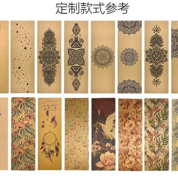 Corcho anti-desgarro esterradura impresa esterradura de yoga goma natural antideslizante agarre esterradura fábrica de comercio exterior al por mayor