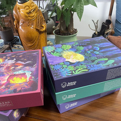 卡通版成人1000拼图高品质成年500片丝绒蓝卡带框文创跨境批发
