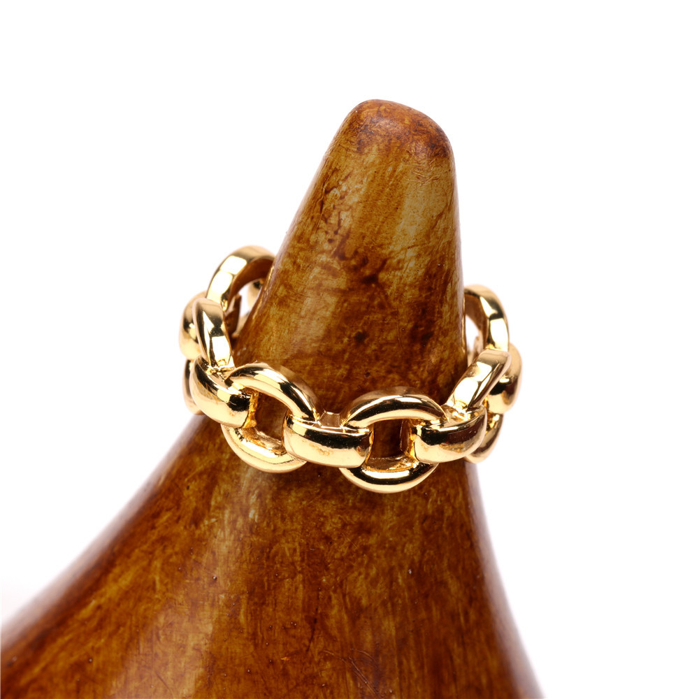 Simple Irregular Cross Chain Ring display picture 4