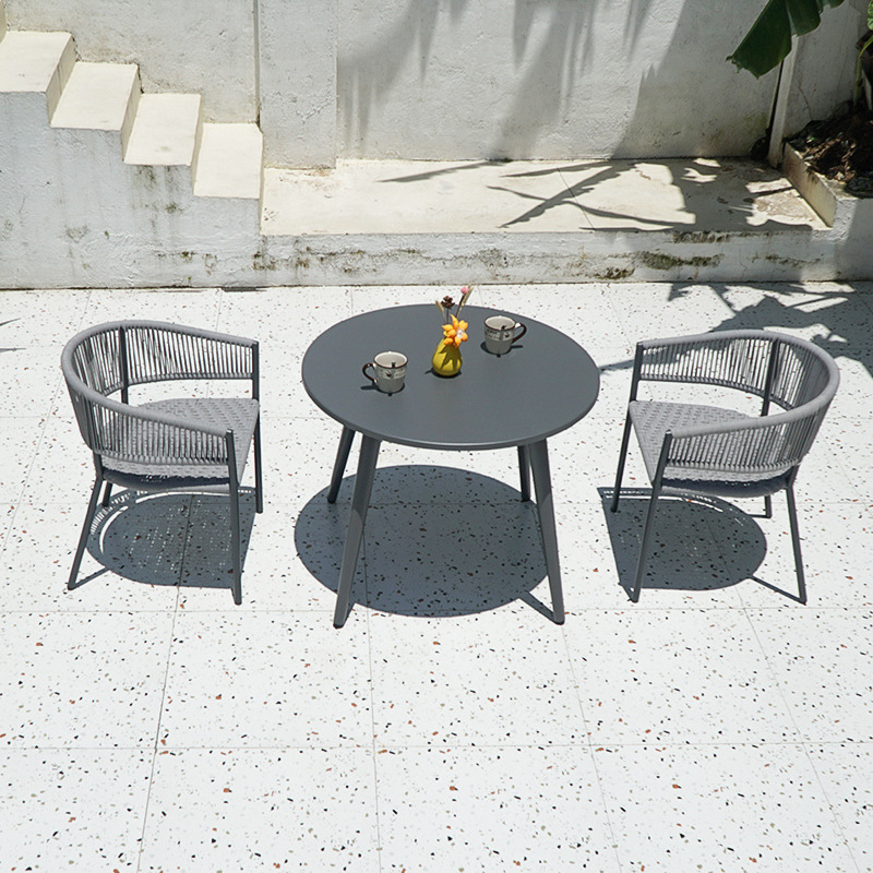 Al Aire Libre mesa de jardín y silla de ocio mesa de té combinación Silla de ratán al aire libre balcón impermeable jardín terraza Villa Casa Ratán