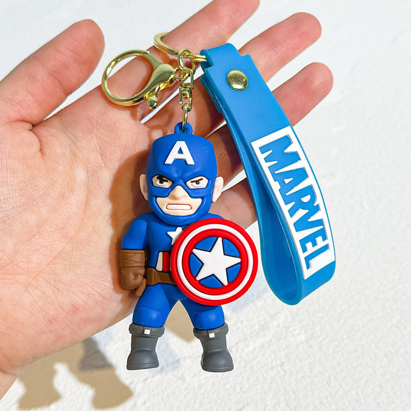 2025 アベンジャーズスパイダーマンキーホルダーキャプテンアメリカ車のキーペンダントマーベルキーホルダー卸売|undefined