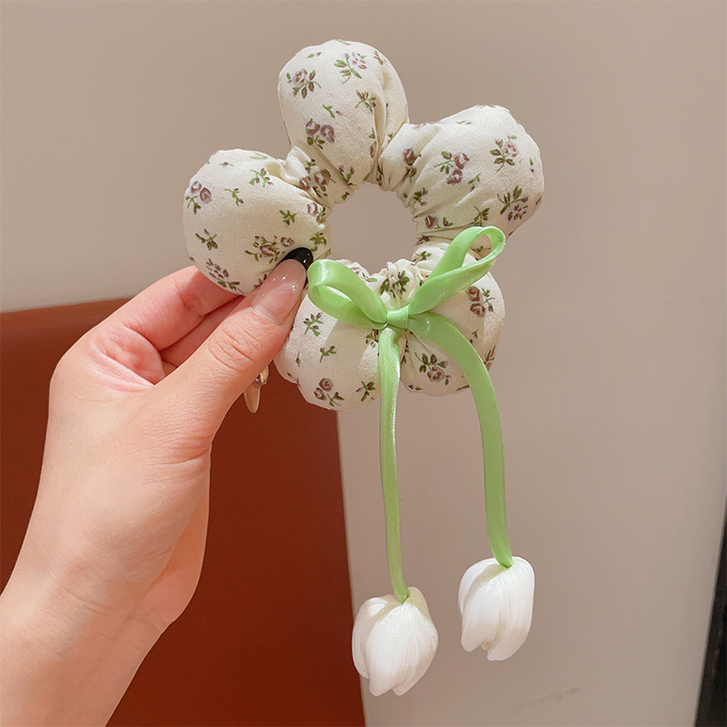 Mickey culo, lunares, flores, círculos para el cabello del intestino grueso, linda cabeza de bola, cabello de placa de dibujos animados, tocado de sentido avanzado, cuerda para la cabeza de felpa