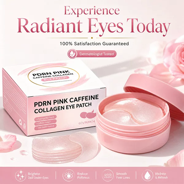 Cross-Border Pink Peptide Collagen Eye Mask, Daily Lightweight and Skin-Friendly Pdrn Salmon Dna Moisturizing Bottled Eye Mask