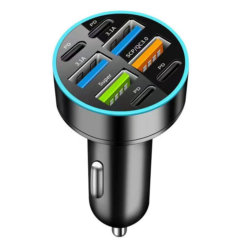 Зарядное устройство для автомобиля 5 USB Si-In-The-Board аккумуляторное зарядное устройство для мобильного телефона с множеством разъемов производителя автомобильного зарядного устройства