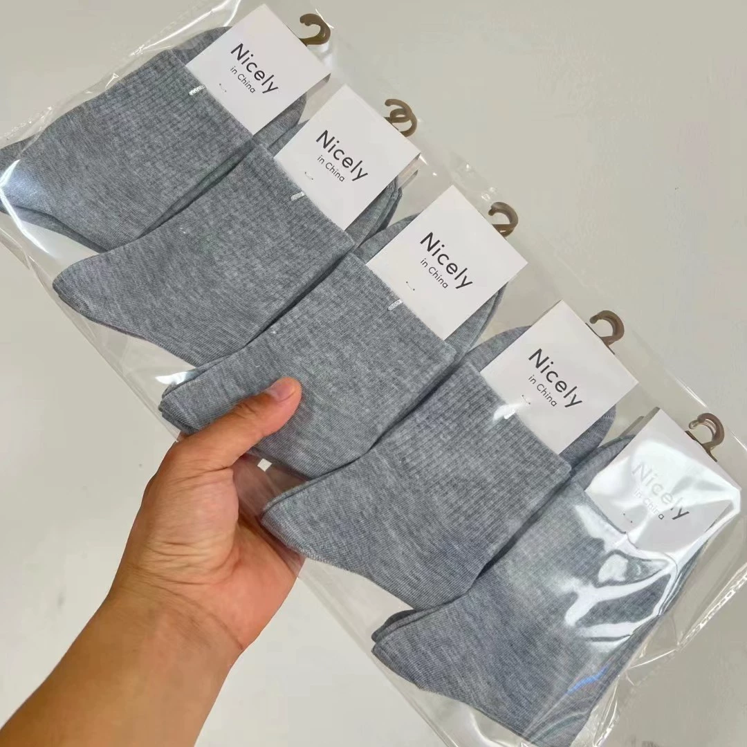 Men's socks (Caixu) mid-length cotton, breathable soft elastic, pack options