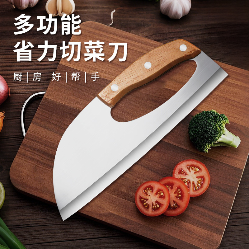 Labor-saving kitchen knife for ladies household handmade stainless steel kitchen chef sharp meat cleaver slicing knife kitchen knife grinding-free