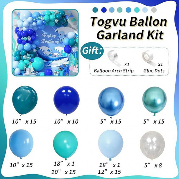 Blue metal marine children's balloon for boys