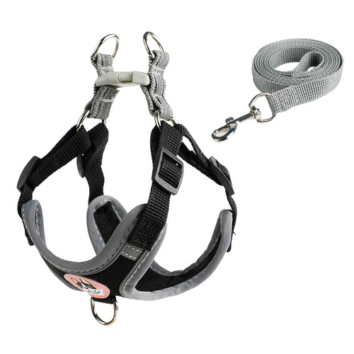 Manufacturer Pipitao Suede Adjustable Reflective Chest and Back Traction Rope to Prevent Break-Out Dog Walking Rope When Going Out