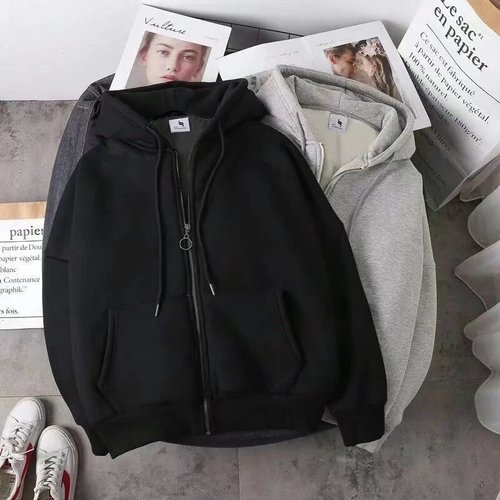 Cozy Fleece Hooded Sweatshirt for Men - New Arrival Oversized Casual Zip-Up Sweatshirt for Autumn and Winter