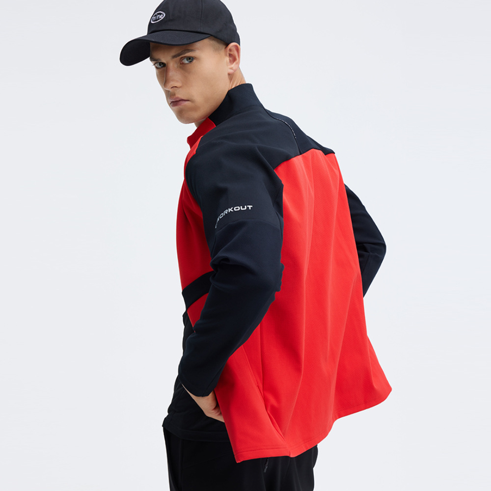 Deportes al aire libre ropa casual abrigo de secado rápido para hombres y mujeres ropa de tenis fitness Top moda collar cremallera manga larga Otoño e Invierno