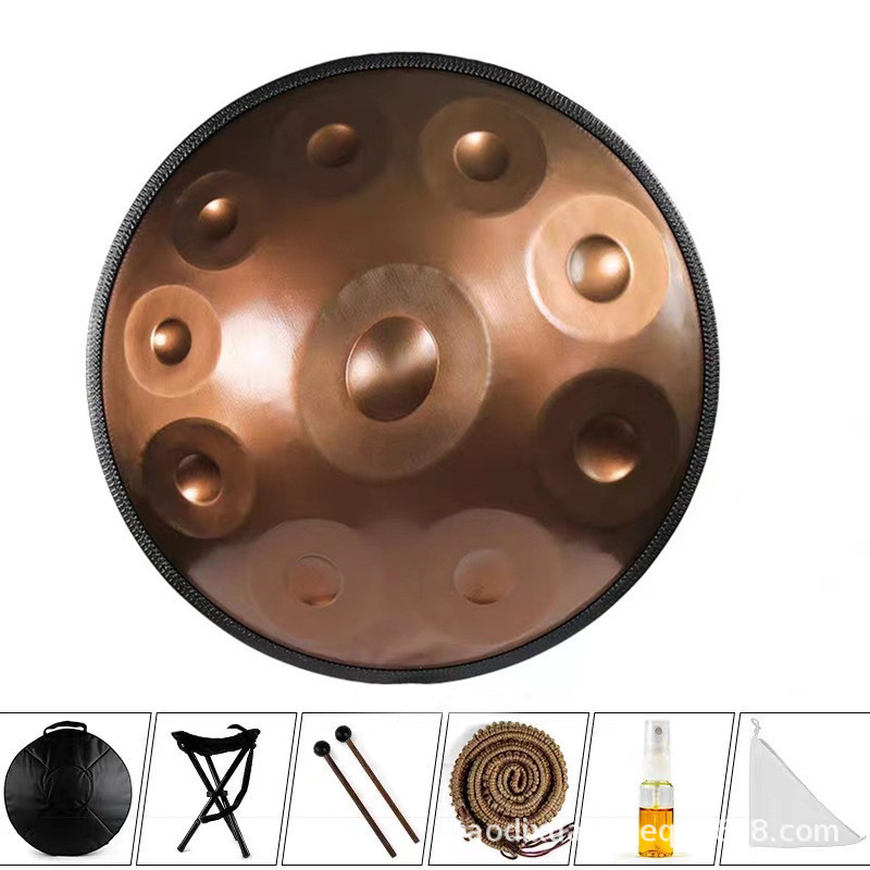Instrumentos musicales Disco de mano Batería Handpan de grado profesional Disco de mano 440Hz 432HZ Tambor etéreo Tambor de lengua de acero Exclusión transfronteriza