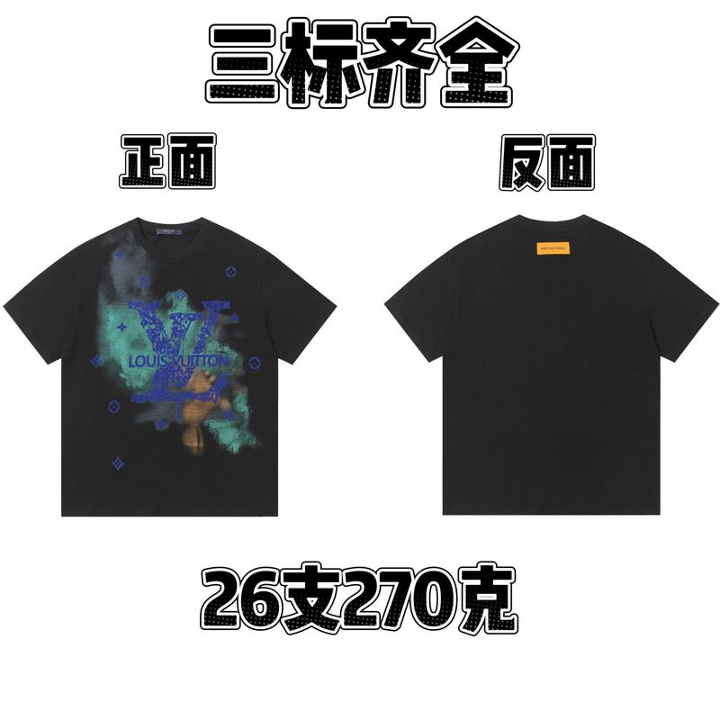 25春夏純綿ラウンドネック半袖Tシャツ漫画文字プリントカジュアルルーズ万能トップス流行万能|undefined