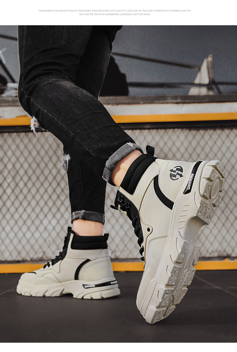 Scarpe da lavoro casual per uomo Autunno Inverno Caldo Pelliccia Più stivali retrò Resistente all'usura Tempo libero Comodo Stile vintage Stivali Uomo All'aperto_voghion.com