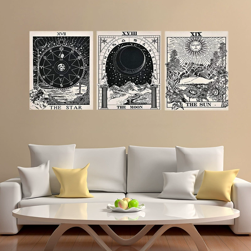 Set solar-powered, tapestry, starry sky for bedroom, 3 piece set