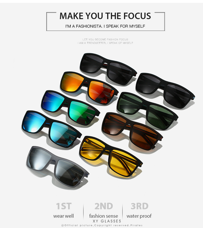 60g Weight Full Frame Glasses Structure Sunglasses Classification Tac, UV400 Protection Lens Material Square Glasses Style Outdoor Occasion Geometric Pattern All Seasons Season Unisex Gender Casual Style Grey, Black Color Casual Geometric Tac UV400 Protection Square Full Frame Men's Sunglasses 1