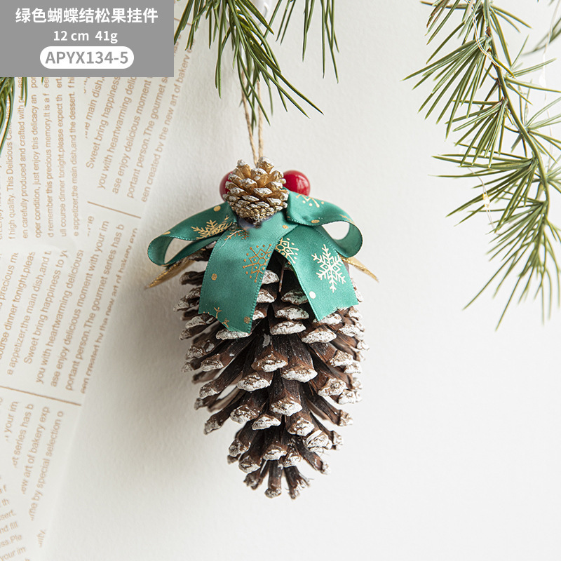 12CM verde bowknot piñas/paquete único