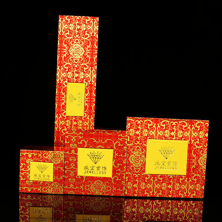 Jewelry Box Ring Pendant Pendant Bracelet Necklace Earrings Gold and Silver Jade Packaging Window Gift Packaging Box