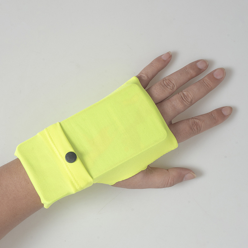 Nueva moda deportes brazo bolsa al aire libre correr teléfono móvil bolsa hombres y mujeres corriendo maratón bolsa de mano guante de seda de hielo bolsa