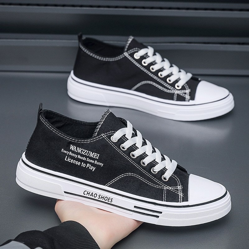 2026 Summer New Men's Canvas Shoes, Hong Kong Style Breathable Men's Shoes, Fashionable and Versatile Trendy Casual Shoes, College Style 2026 Summer New Men's Canvas Shoes, Hong Kong Style Breathable Men's Shoes, Fashionable and Versatile Trendy Casual Shoes, College Style