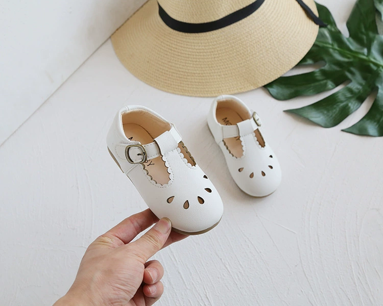girls leather shoes Spring Autumn Kids Shoes T Strap Cut-outs Leather Shoes Baby Girls Leather Shoes Princess Single Shoes Retro Wedding Casual Shoe children's shoes for high arches