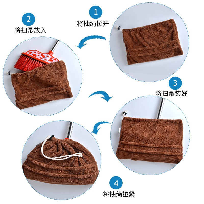 Cubierta de escoba perezosa, uso húmedo y seco, limpieza de succión gruesa, cabello gris, limpieza mágica, limpieza del piso, limpieza del piso, cubierta de tela de eliminación de polvo