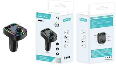FM transmitter with car – Car mp3 - c2-with-packing