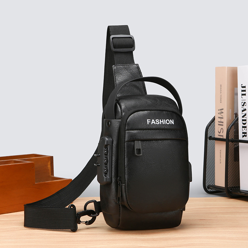 Men's chest bag, crossbody bag, anti-theft waist bag, outdoor sports bag, men's bag, crossbody bag, high-end cycling storage bag undefined