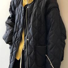 白鸭绒轻薄羽绒服女短款冬季欧货小个子菱格棒球服宽松面包服外套