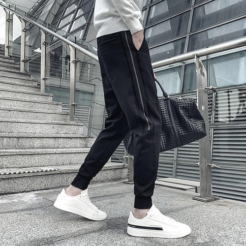 Men's Leisure Pants Korean Style Spring and Summer Trend Brand Drawstring Ankle Pants Harem Pants Sports Pants Elastic Breathable Quick-drying Breathable