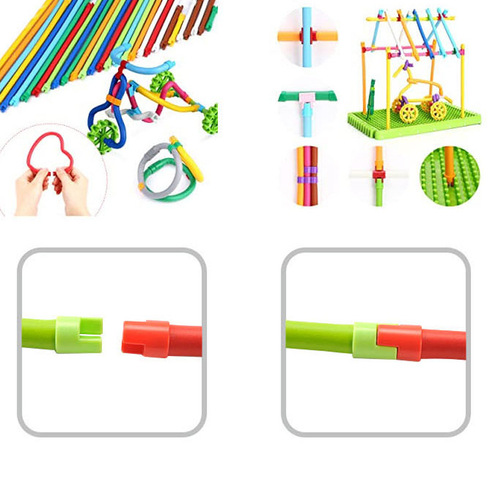 DIY Baby Toddler Educational Early Learning Toy Assembly Building Blocks Tearing Sticks Handmade Craft Material Kit