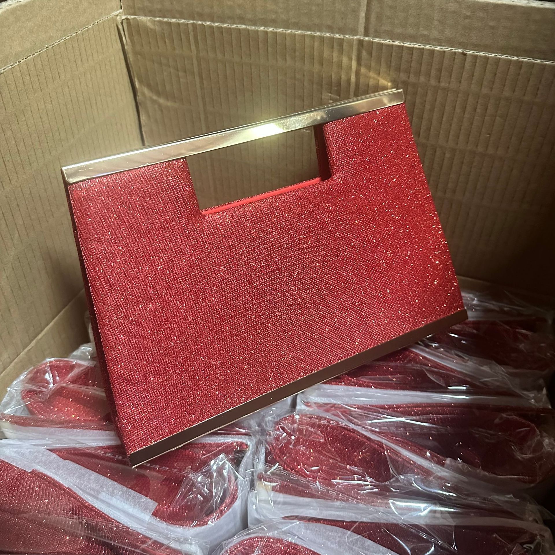 Sparkly Square Handheld Clutch Bag for Women, Evening Party Bag for Cheongsam and Gowns, KTV Princess Clutch - Thumbnail 7