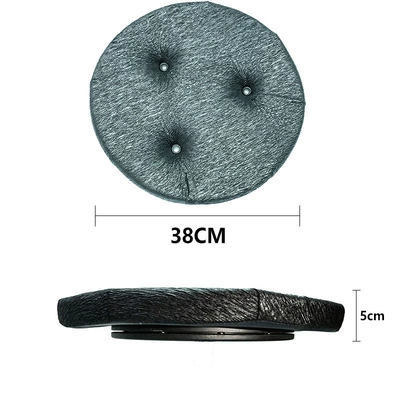 Stool Chair Cushion Thickened – Multi-function pad - d38h5cm-retro-rivet-style-b-pleated-clothevasponge