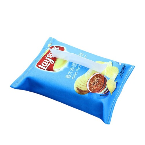 Hit Product Creative Ins Potato Chip Tissue Box Car Suspension Tissue Bag Napkin Kitchen Living Room Car Paper Box