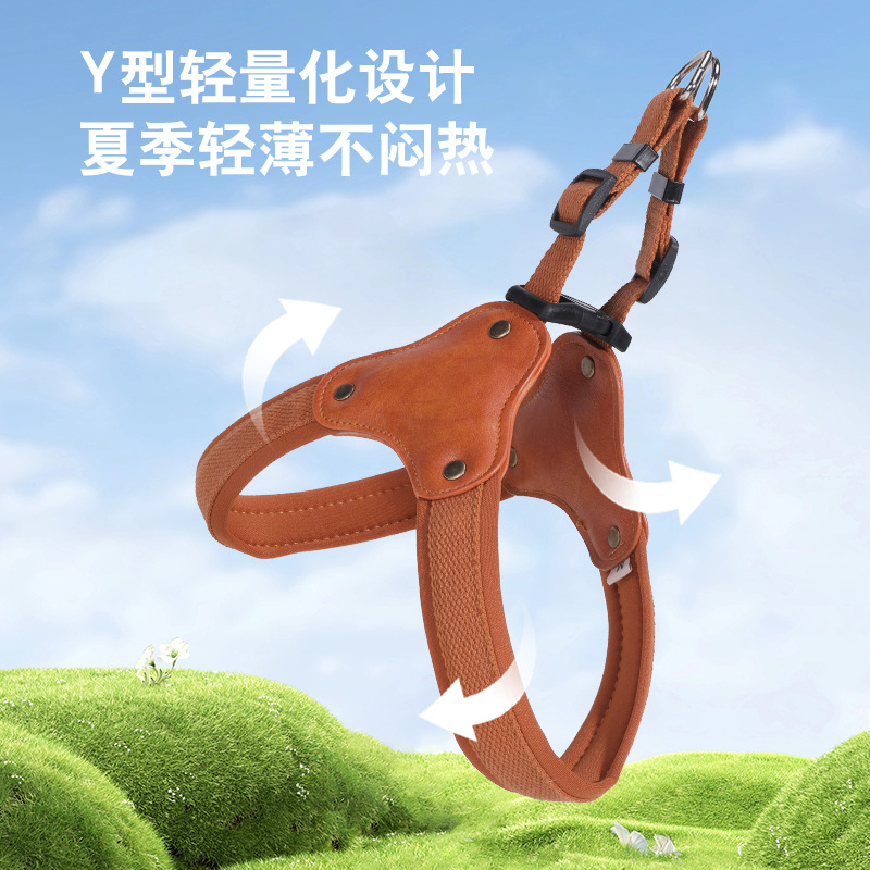 Cuerda de tracción para mascotas, cadena de perro ajustable para perros medianos y grandes, correa para el pecho para perros tipo silla de montar, productos para mascotas a prueba de explosiones