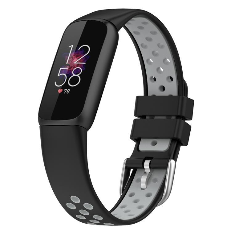 Correa de silicona bicolor transpirable xDfind para Fitbit Luxe