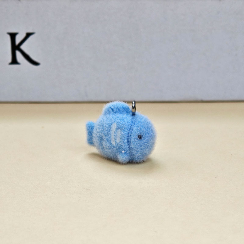 クロスボーダー植毛樹脂立体漫画かわいいクマキツネ魚人形キーホルダー DIY フローバッグペンダント|undefined