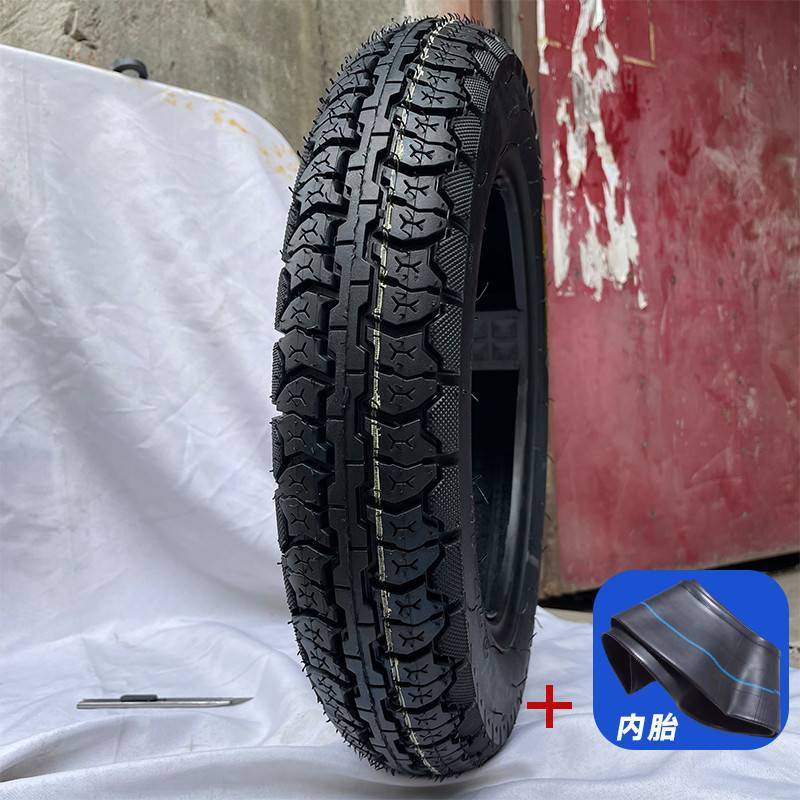 외부 타이어 + 내부 튜브 [단선 및 균열 포함 반품 및 교환] - 3.00-12 두꺼운 6겹 특별 가격 핫 세일