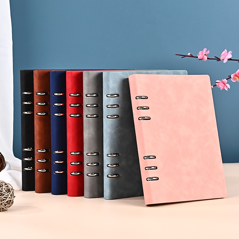 a5活页定 制logo无扣子便签日记本记事本商务会议笔记本子加logo