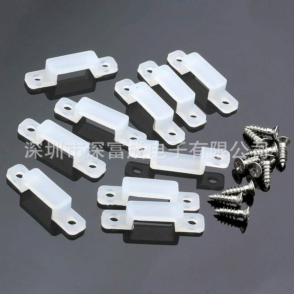 Barra de luz LED conector 8mm10mm12mm clip de silicona tira de luz clip de luz fija tira de luz de la hebilla conector de tira