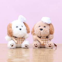 インターネット有名人シェフグルメ子犬ペンダントかわいいぬいぐるみ人形バッグペンダントキーホルダー布人形人形