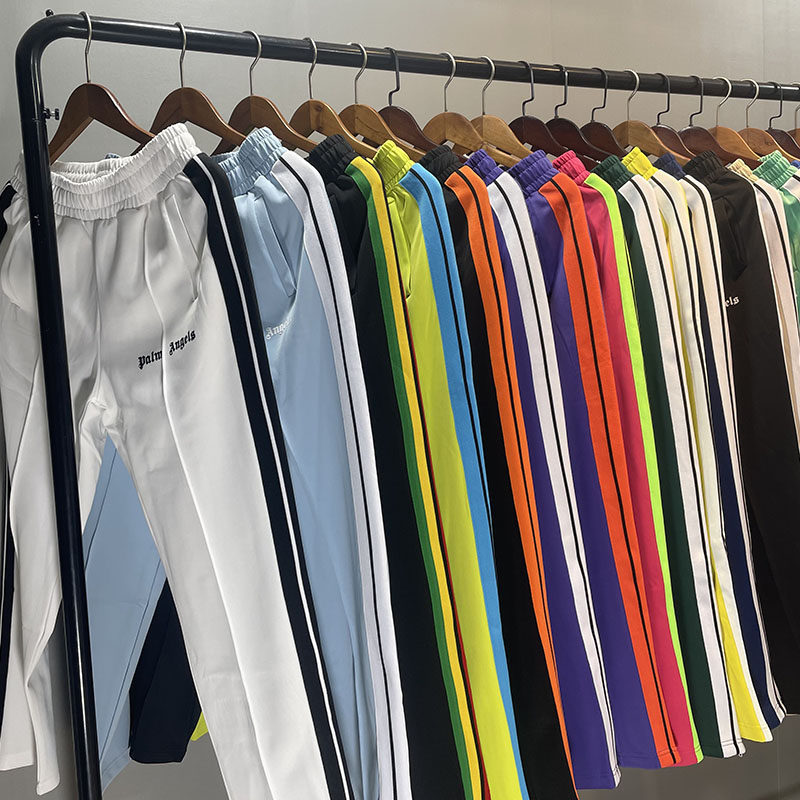 Correct version of Palm Angels rainbow side stripe casual pants, unisex trendy sports pants Correct version of Palm Angels rainbow side stripe casual pants, unisex trendy sports pants