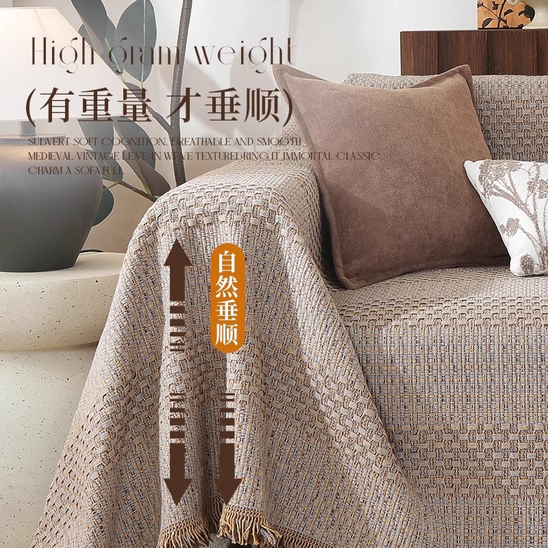 Nórdico simple estilo de alta sensación de cuatro estaciones sofá general tela trenzada anti-cat arañazo sofá toalla sofá cubierta mantas sofá